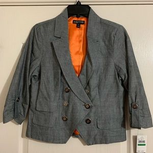 Gray Rampage work suit blazer size L, pants size 7